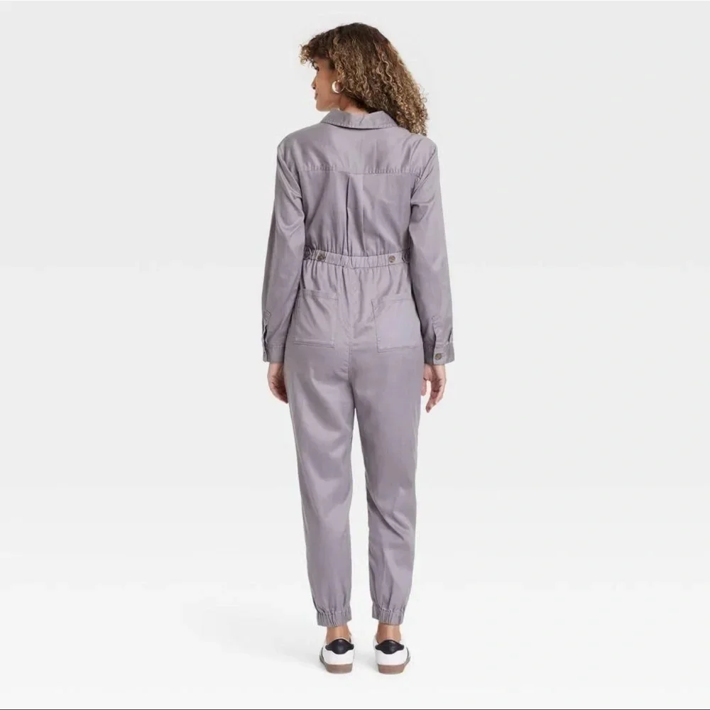 Woven Long Sleeve Maternity Jumpsuit - Isabel Maternity by Ingrid & Isabel